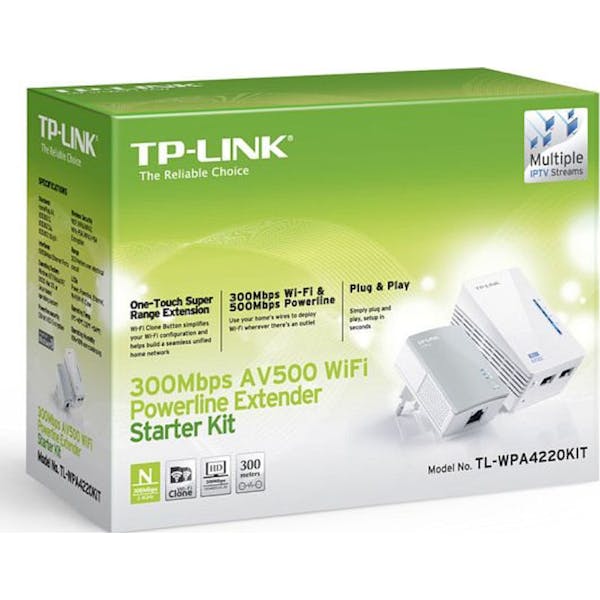 TP-Link AV500 Powerline Extender Starter Kit, 2er-Bundle (TL-WPA4220KIT )_Image_1