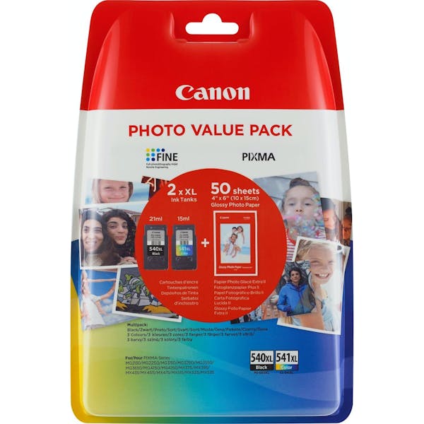 Canon Tinte PG-540 XL/CL-541 XL schwarz/dreifarbig Photo Value Pack (5222B013)_Image_0
