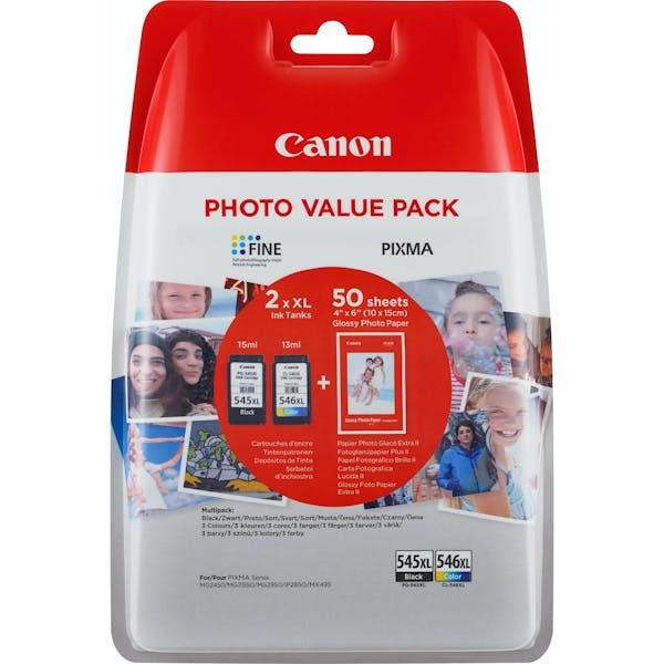 Canon Tinte PG-545XL/CL-546XL schwarz/dreifarbig hohe Kapazität Multipack (8286B005)_Image_0