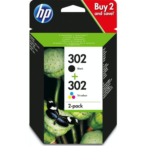 HP Druckköpfe mit Tinte Nr 302 schwarz/farbig (X4D37AE)_Image_0