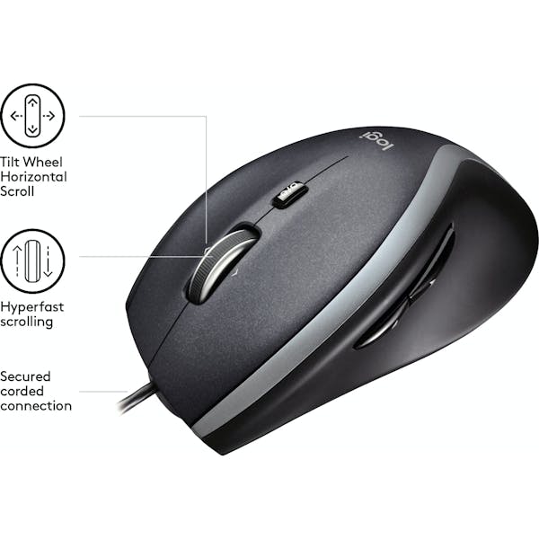 Logitech M500 Corded Mouse Refresh, USB (910-003725/910-003726)_Image_2