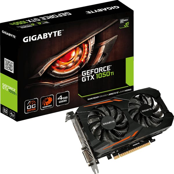 GIGABYTE GeForce GTX 1050 Ti OC 4G, 4GB GDDR5, DVI, HDMI, DP (GV-N105TOC-4GD)_Image_1