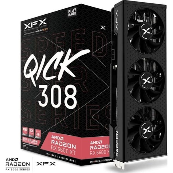 XFX Speedster QICK 308 Radeon RX 6600 XT Black Gaming, 8GB GDDR6, HDMI, 3x DP (RX-66XT8LBDQ)_Image_6