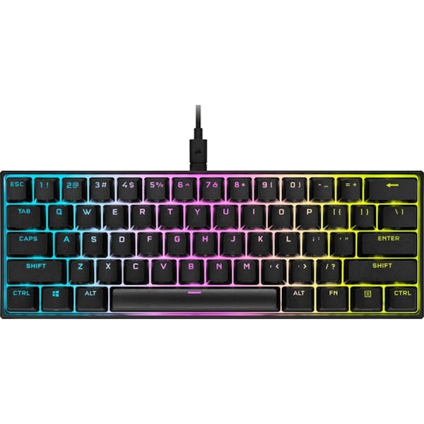 Corsair Gaming K65 RGB MINI 60% Layout, MX SPEED RGB Silver, USB, DE (CH-9194014-DE)_Image_0