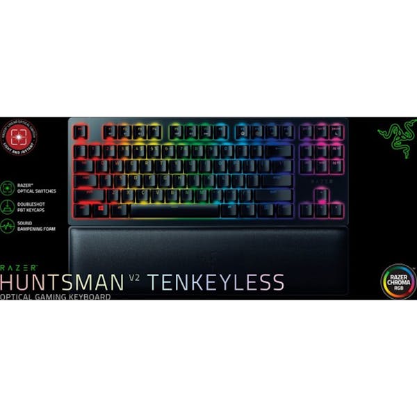 Razer Huntsman V2 Tenkeyless schwarz, LEDs RGB, Razer Opto-Mechanical Gen-2 RED, USB, DE (RZ03-03940500-R3G1)_Image_4