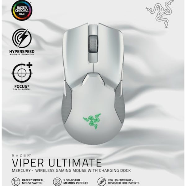 Razer Viper Ultimate mit Ladestation, Mercury weiß, USB (RZ01-03050400-R3M1)_Image_4