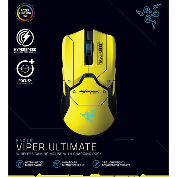 Razer Viper Ultimate mit Ladestation, Cyberpunk 2077 Edition, USB (RZ01-03050500-R3M1)_Image_6