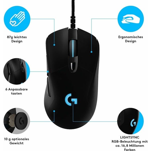 Logitech G403 Hero Gaming Mouse, USB (910-005632/910-005633)_Image_7