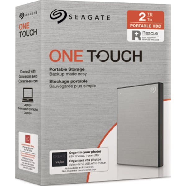 Seagate One Touch Portable HDD Silver +Rescue 2TB, USB 3.0 Micro-B (STKB2000401)_Image_3
