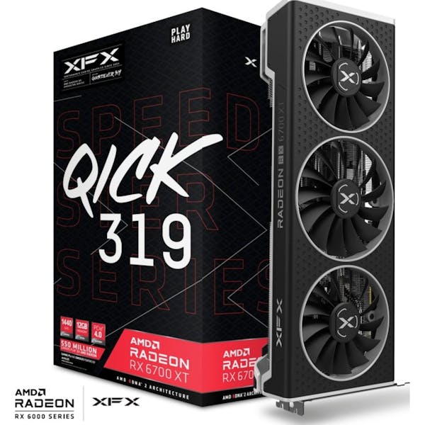 XFX Speedster QICK 319 Radeon RX 6700 XT Black Gaming, 12GB GDDR6, HDMI, 3x DP (RX-67XTYPBDP)_Image_5