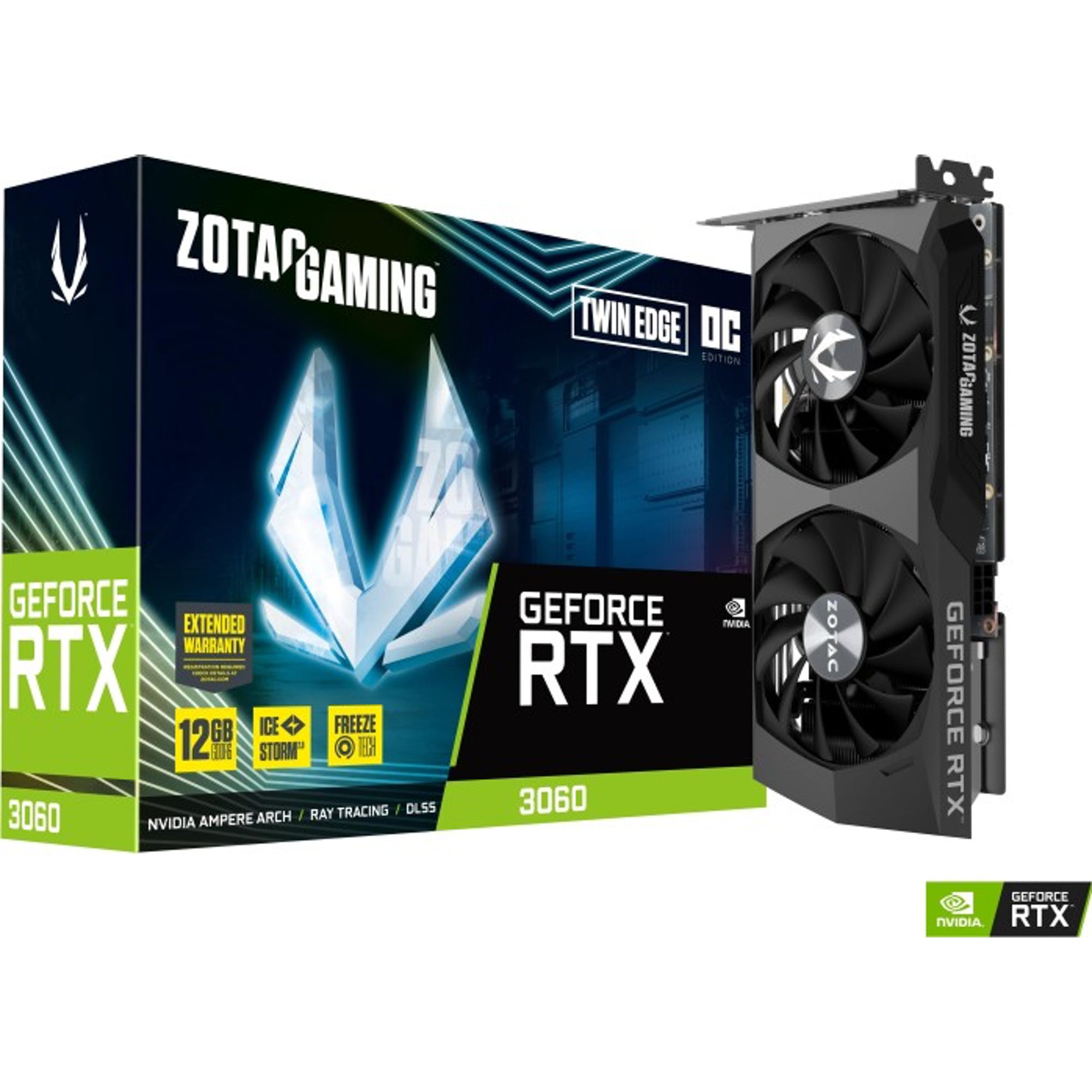 Zotac GeForce RTX 3060 Twin Edge OC LHR, 12GB GDDR6, HDMI, 3x DP  (ZT-A30600H-10MLHR) » Computer-Company