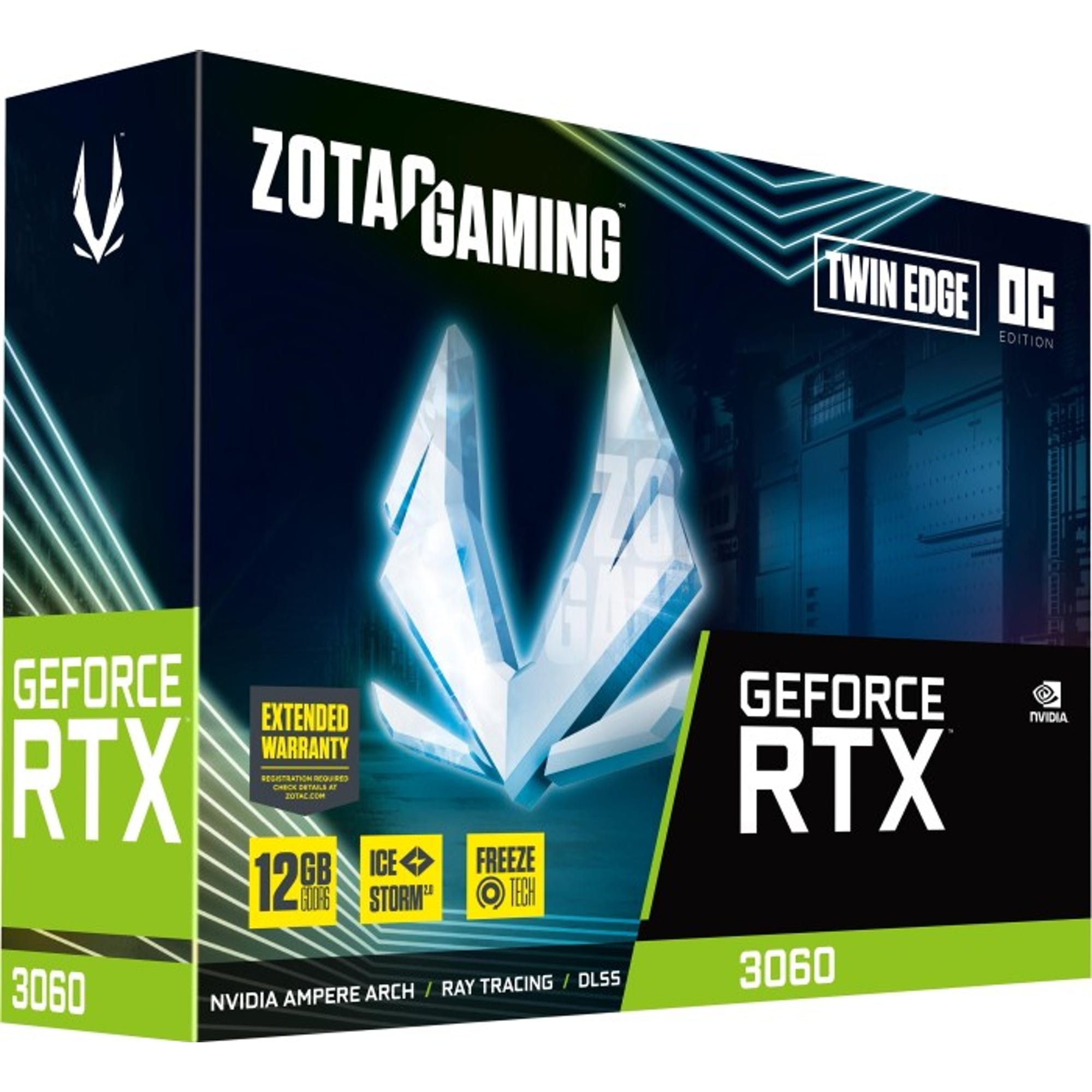 Zotac GeForce RTX 3060 Twin Edge OC LHR, 12GB GDDR6, HDMI, 3x DP  (ZT-A30600H-10MLHR) » Computer-Company