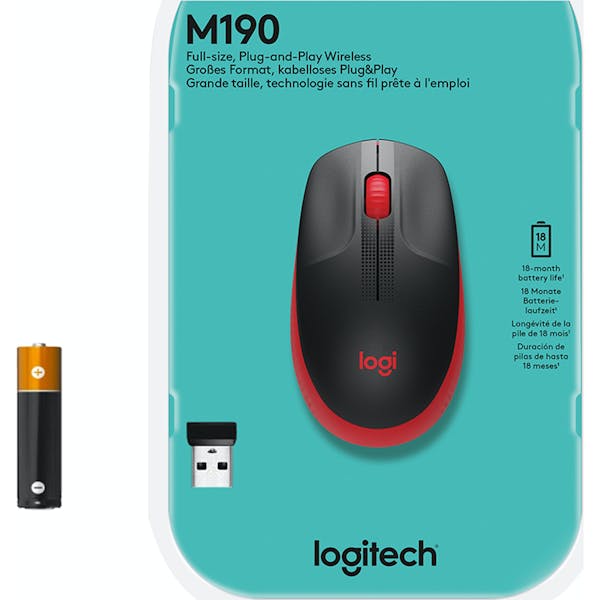 Logitech M190 Full-Size Wireless Mouse rot, USB (910-005908)_Image_6