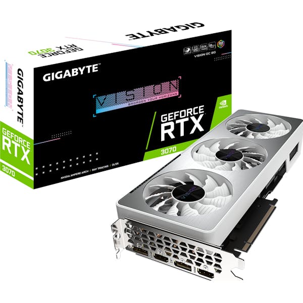GIGABYTE GeForce RTX 3070 Vision OC 8G (Rev. 2.0) (LHR), 8GB GDDR6, 2x HDMI, 2x DP (GV-N3070VISION OC-8GD 2.0)_Image_0