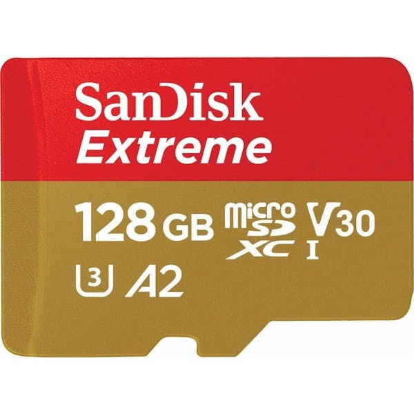 SanDisk Extreme R160/W90 microSDXC 128GB Kit, UHS-I U3, A2, Class 10 (SDSQXA1-128G-GN6MA)_Image_0