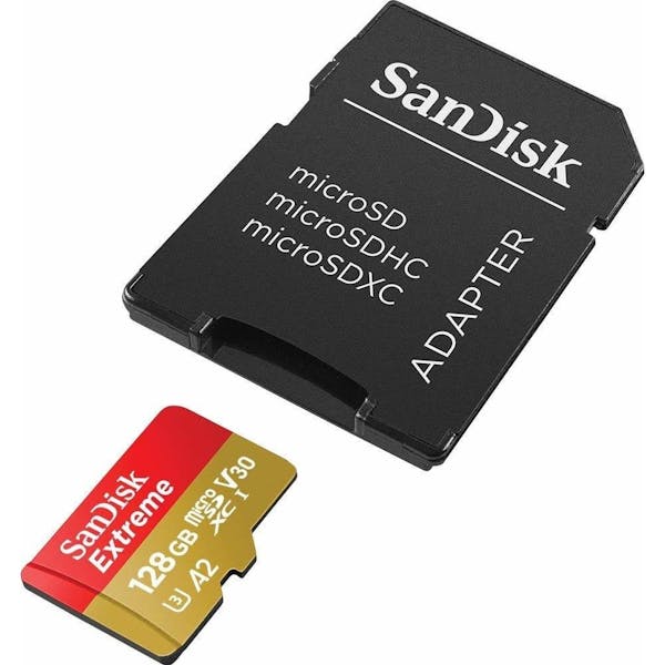 SanDisk Extreme R160/W90 microSDXC 128GB Kit, UHS-I U3, A2, Class 10 (SDSQXA1-128G-GN6MA)_Image_1