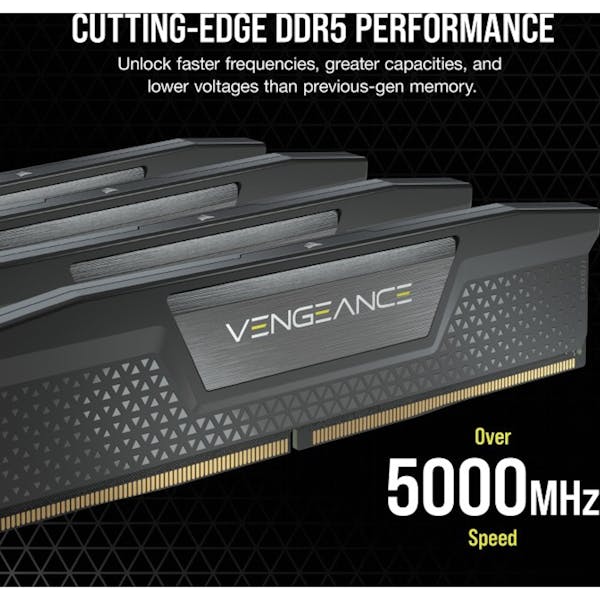 Corsair Vengeance schwarz DIMM Kit 32GB, DDR5-5200, CL40-40-40-77, on-die ECC (CMK32GX5M2B5200C40)_Image_8
