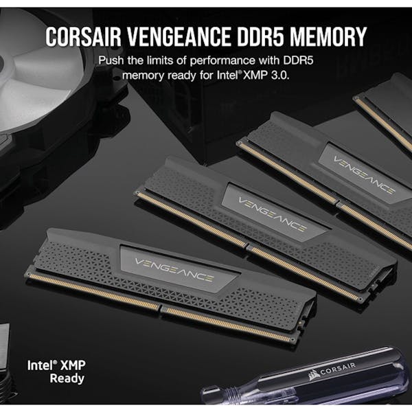 Corsair Vengeance schwarz DIMM Kit 32GB, DDR5-5200, CL40-40-40-77, on-die ECC (CMK32GX5M2B5200C40)_Image_9