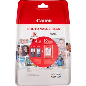 Canon Tinte PG-560XL/CL-561XL schwarz/dreifarbig Photo Value Pack (3712C004)_Image_0