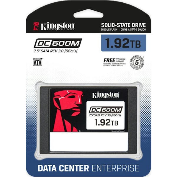 Kingston DC600M Data Center Series Mixed-Use SSD - 1DWPD 1.92TB, SED, SATA (SEDC600M/1920G)_Image_2