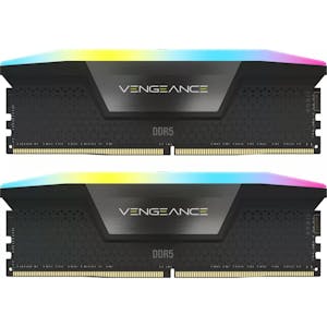 Corsair Vengeance RGB schwarz DIMM Kit 64GB, DDR5-6400, CL32-40-40-84, on-die ECC (CMH64GX5M2B6400C32)_Image_0