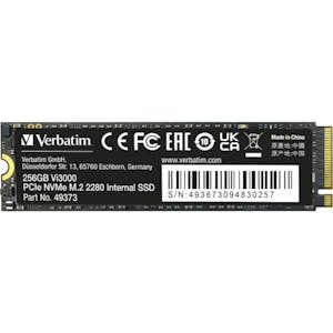 Verbatim Vi3000 PCIe NVMe SSD 256GB, M.2 2280 / M-Key / PCIe 3.0 x4 (49373)_Image_0