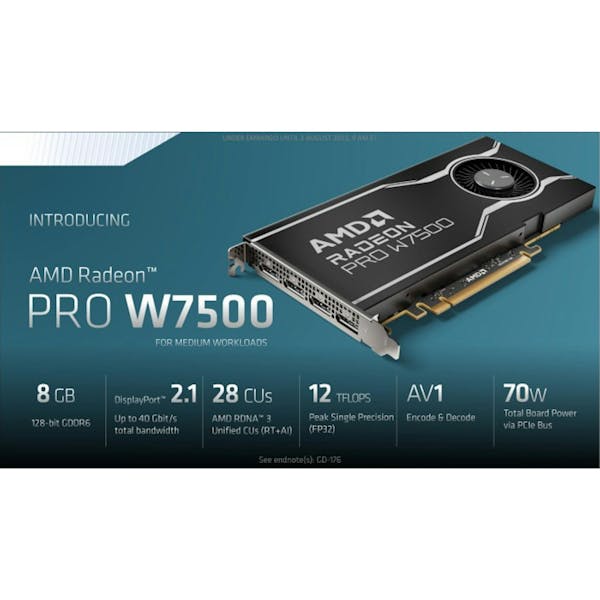 AMD Radeon PRO W7500, 8GB GDDR6, 4x DP (100-300000078)_Image_3