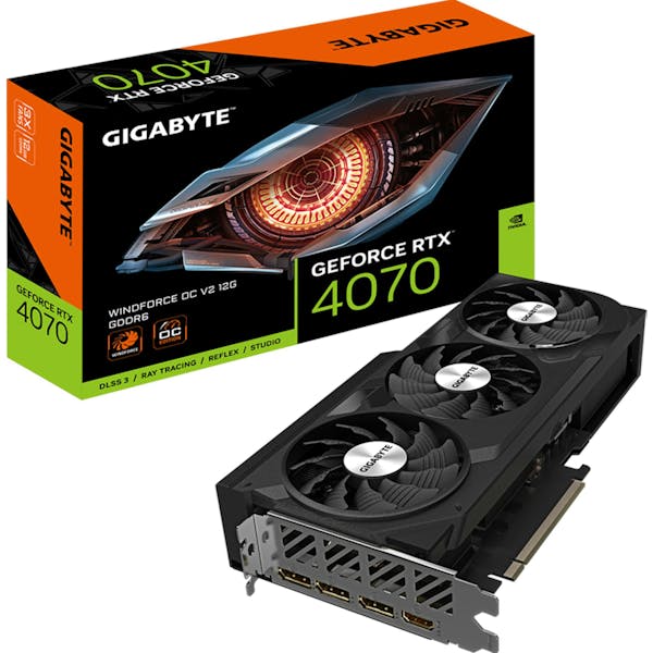 GIGABYTE GeForce RTX 4070 Windforce OC V2 12G, 12GB GDDR6, HDMI, 3x DP (GV-N4070WF3OCV2-12GD)_Image_1