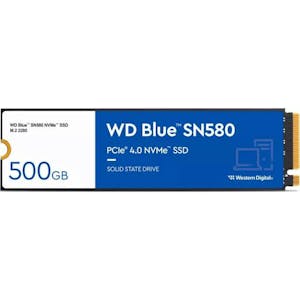 Western Digital WD Blue SN580 NVMe SSD 500GB, M.2 2280 / M-Key / PCIe 4.0 x4 (WDS500G3B0E)_Image_0