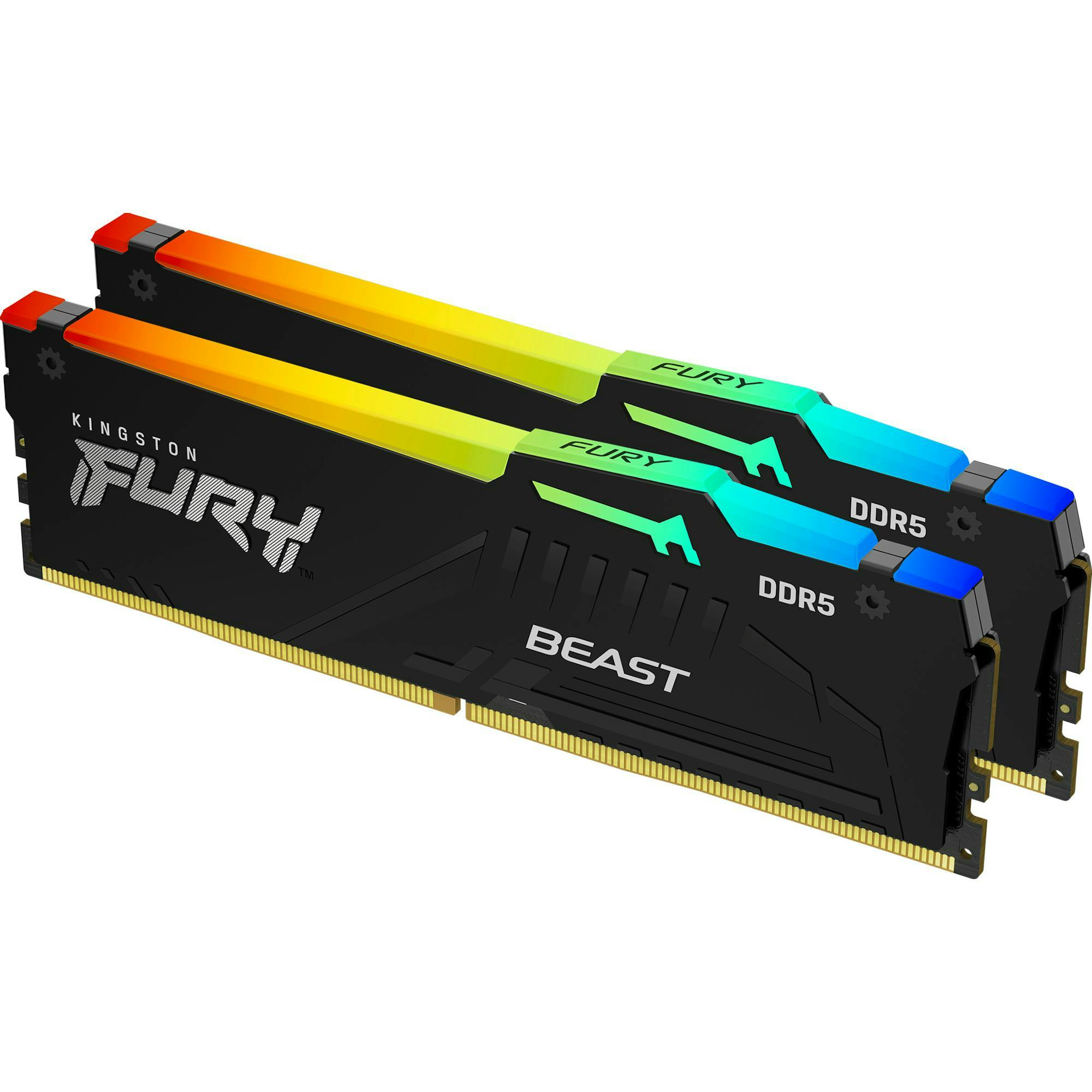 Kingston FURY Beast RGB schwarz UDIMM 32GB Kit, DDR5-5600, CL36-38-38, 1RX8 (KF556C36BBEAK2-32)_Image_0
