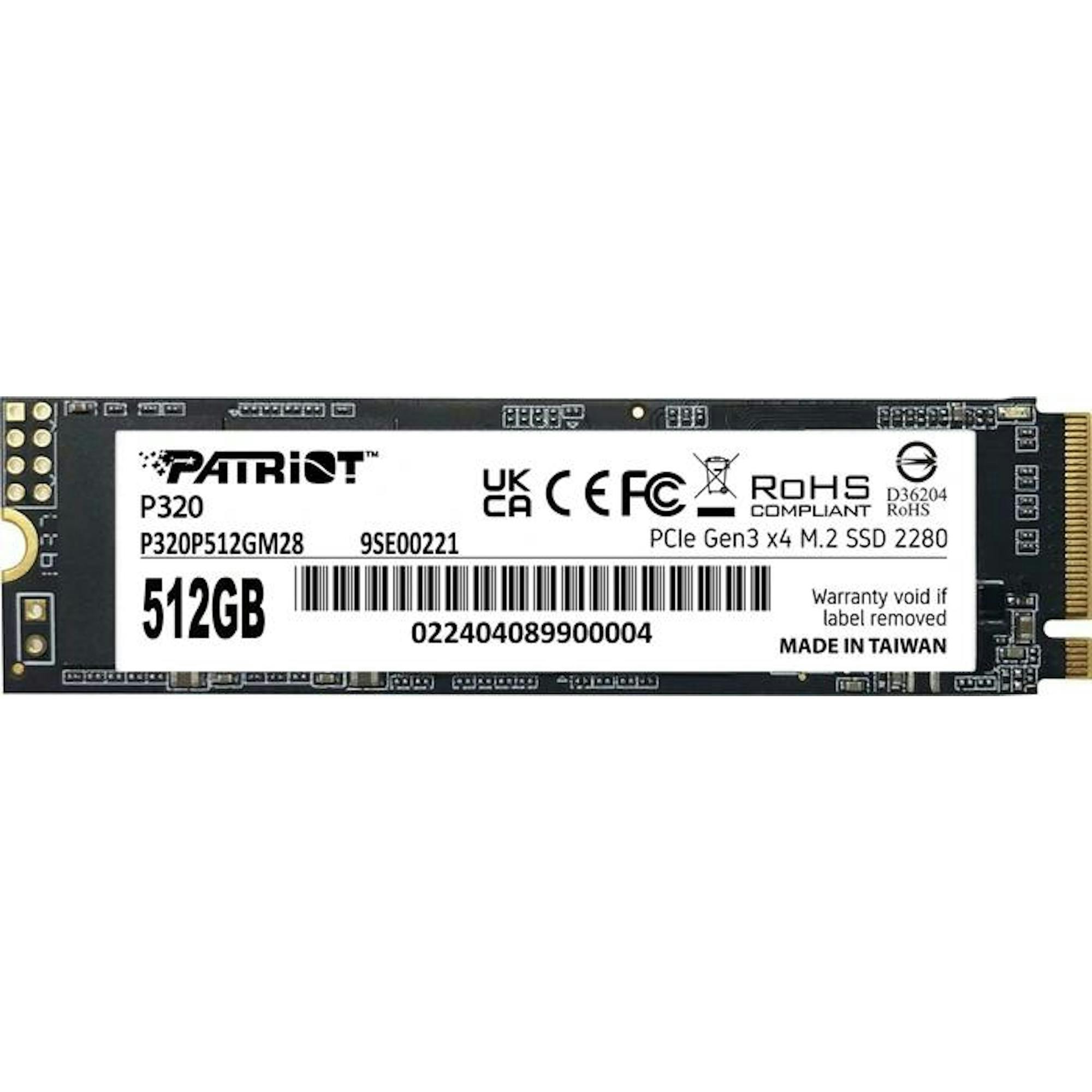 Patriot P320 512GB, M.2 2280 / M-Key / PCIe 3.0 x4 (P320P512GM28)_Image_0
