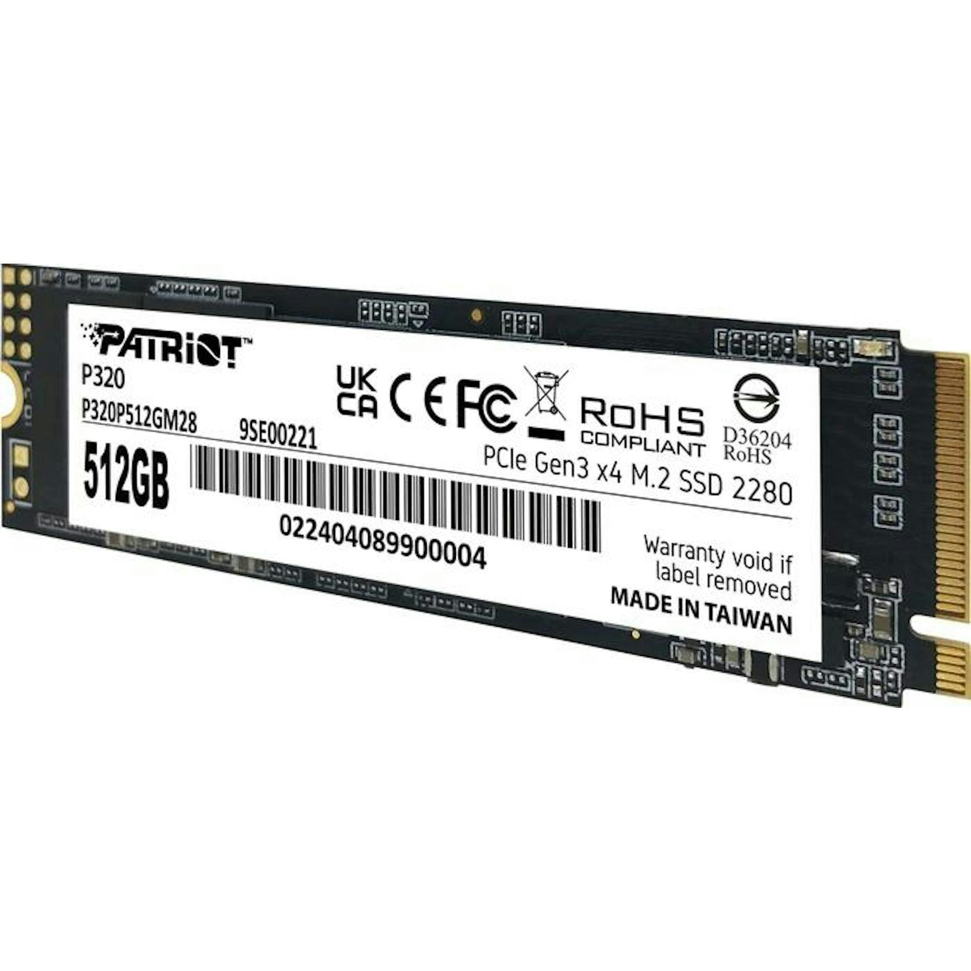 Patriot P320 512GB, M.2 2280 / M-Key / PCIe 3.0 x4 (P320P512GM28)_Image_1