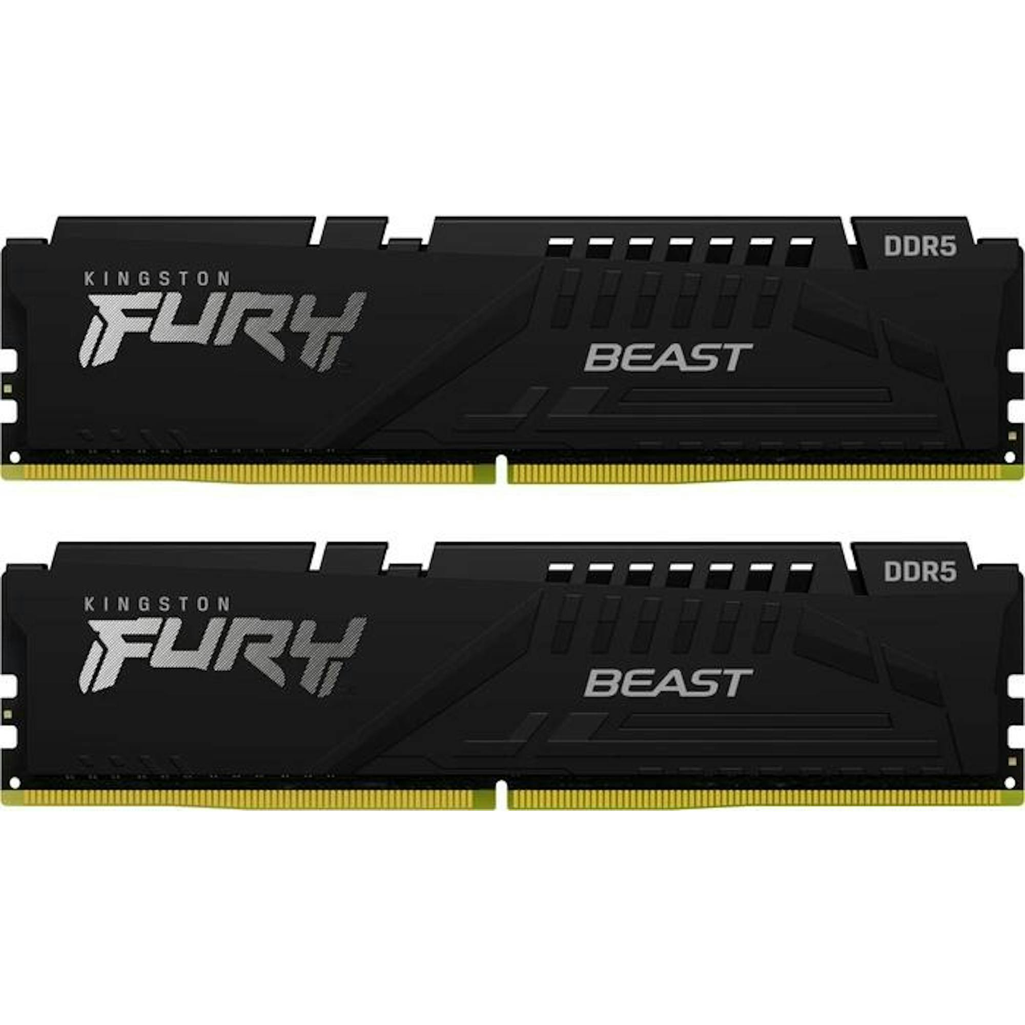 Kingston FURY Beast schwarz UDIMM 64GB Kit, DDR5-5600, CL36-38-38, 2RX8 (KF556C36BBEK2-64)_Image_0