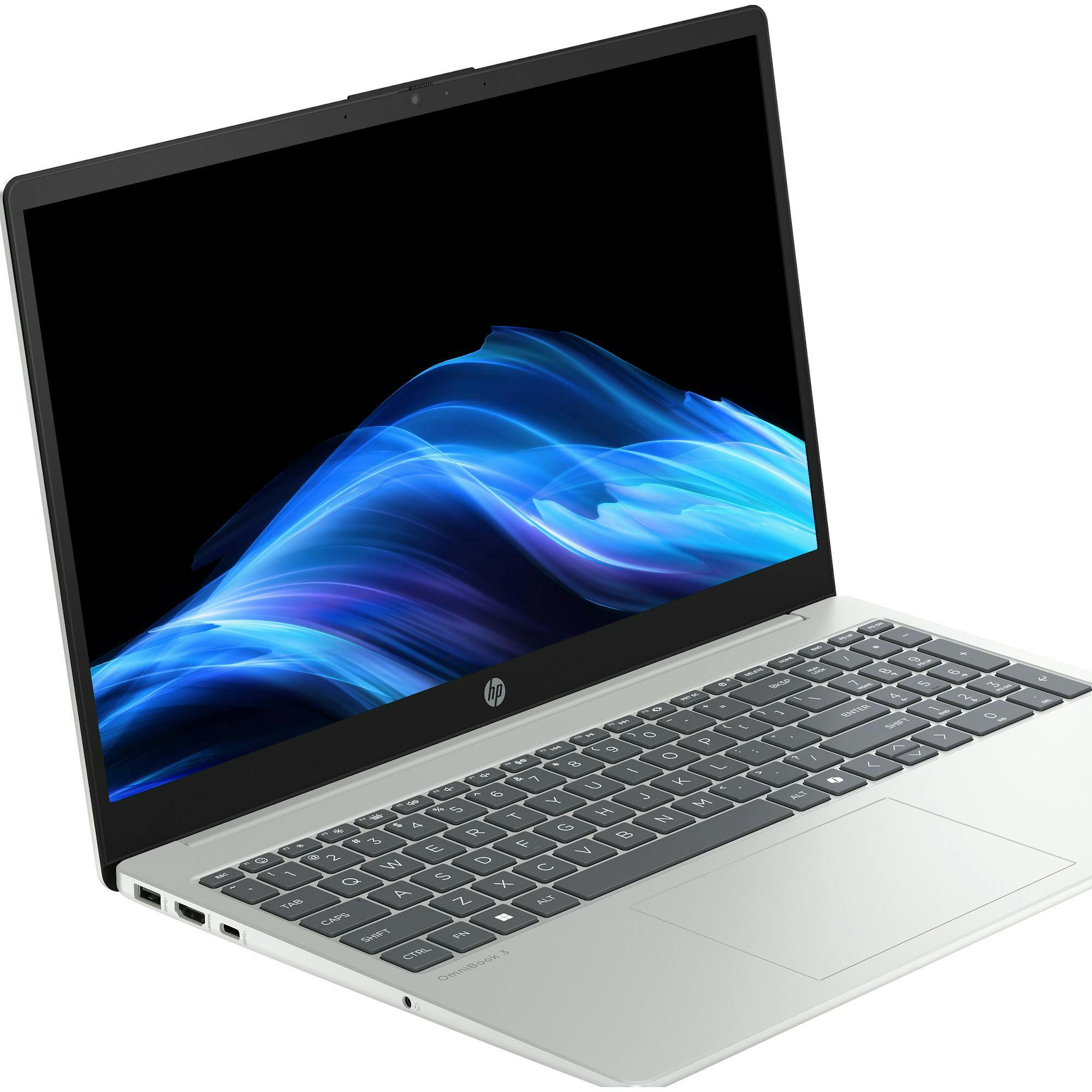 HP OmniBook 3 15-fn0452ng, Glacier Silver, Ryzen AI 5 330, 16GB RAM, 512GB SSD, DE (C8BB5EA#ABD)_Image_1