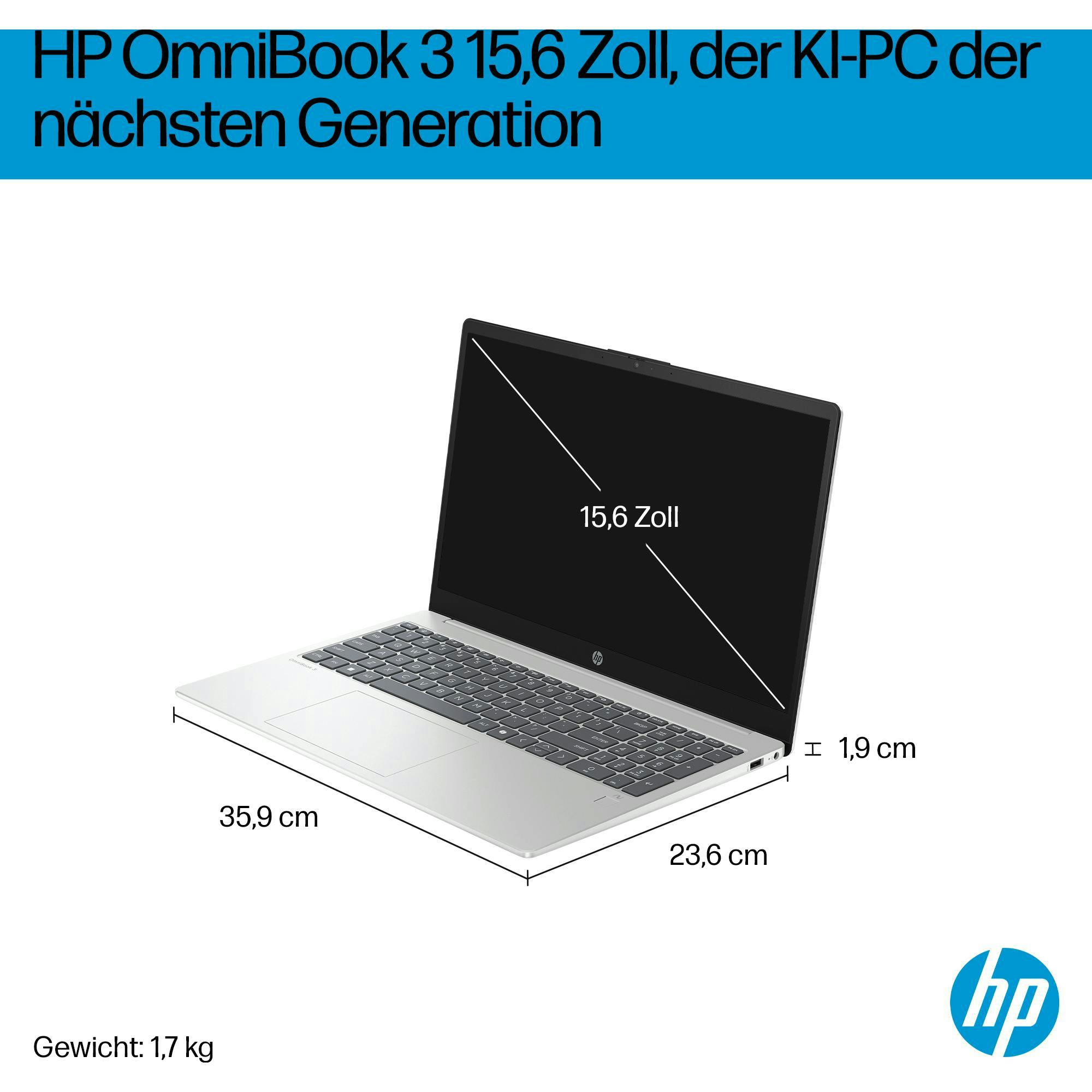 HP OmniBook 3 15-fn0452ng, Glacier Silver, Ryzen AI 5 330, 16GB RAM, 512GB SSD, DE (C8BB5EA#ABD)_Image_5