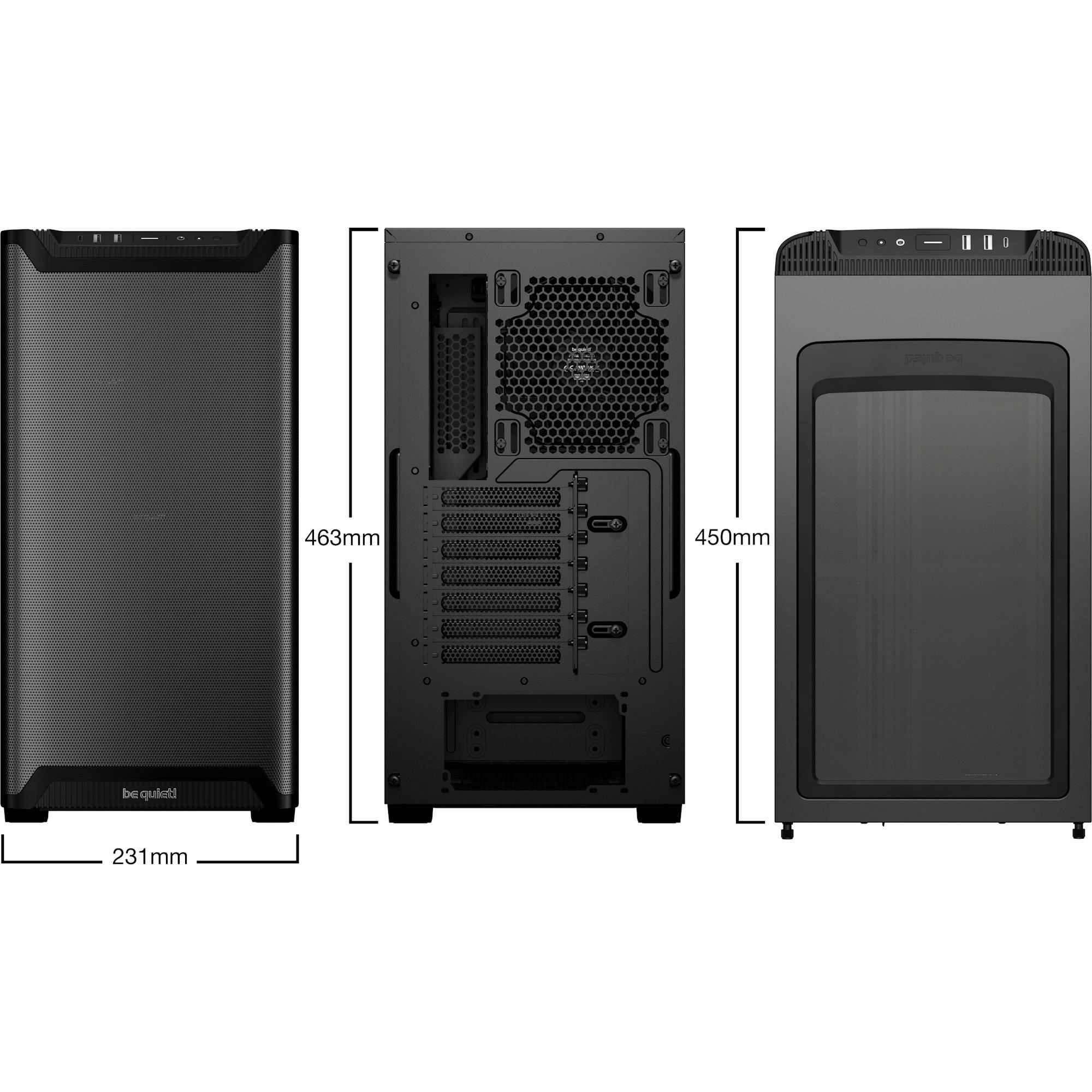 be quiet! Pure Base 501 Airflow Window Black, Glasfenster (BGW74)_Image_1